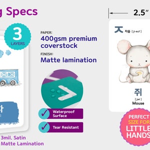 Korean alphabet flashcards
