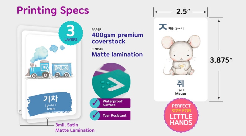 Korean alphabet flashcards