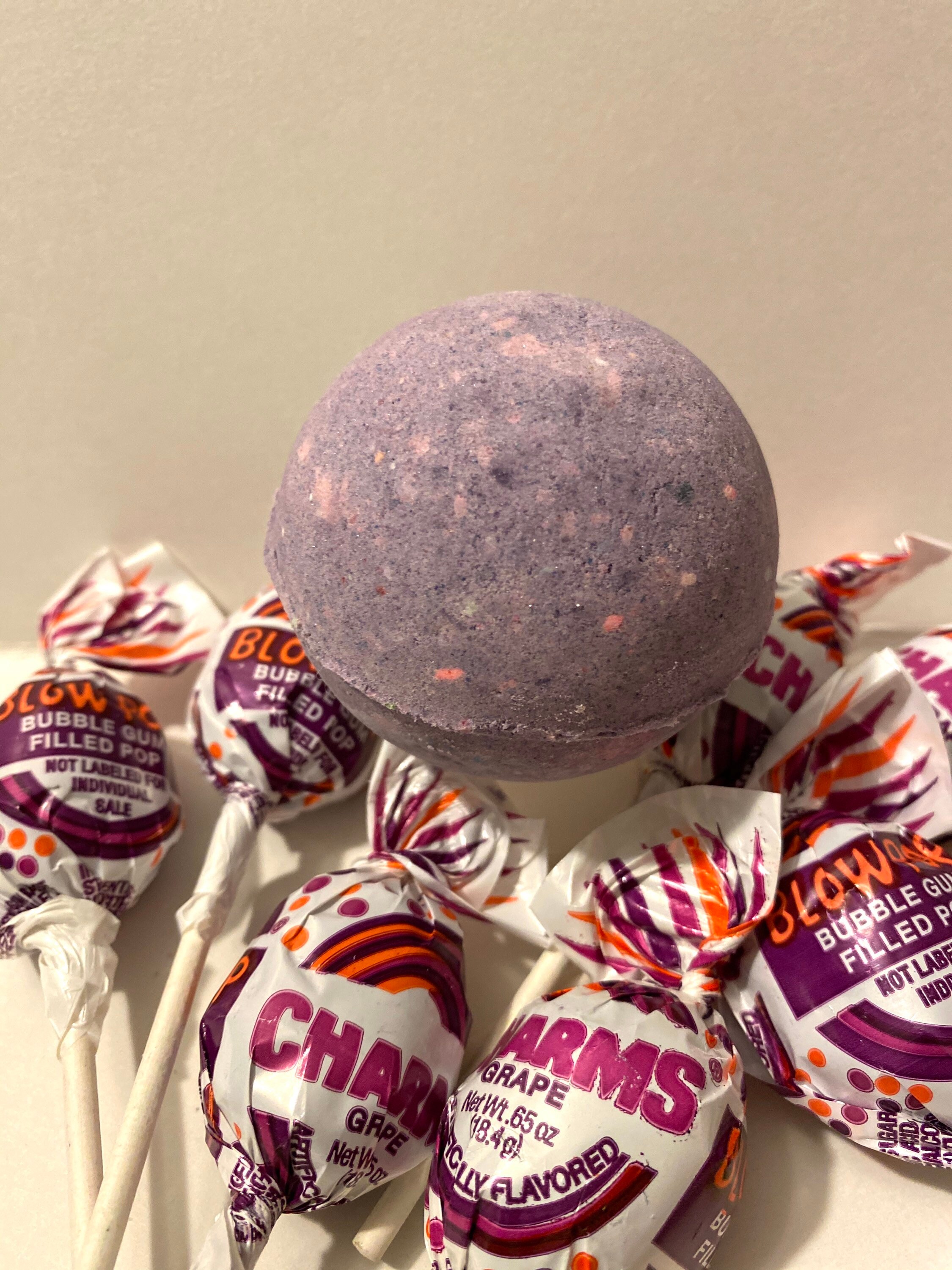 Grape Blow Pop Duftbad Bombe Handarbeit Etsy