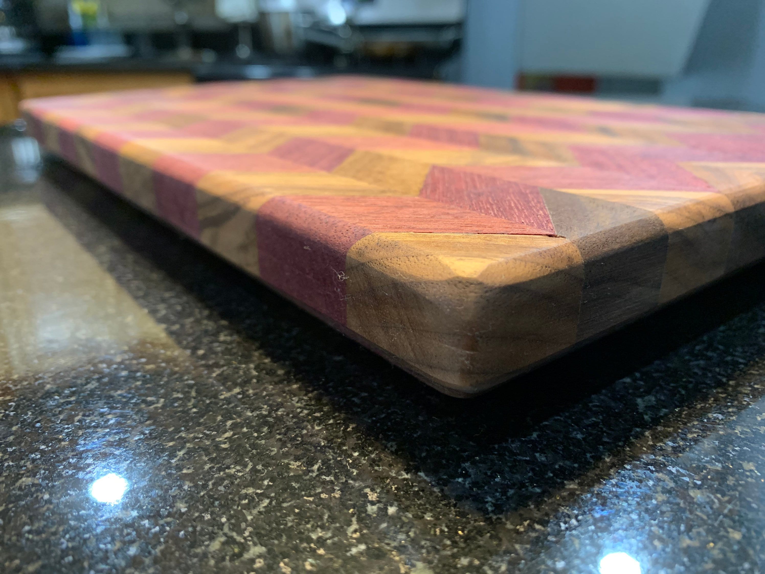 Walnut & Purple Heart Cutting Board Etsy UK