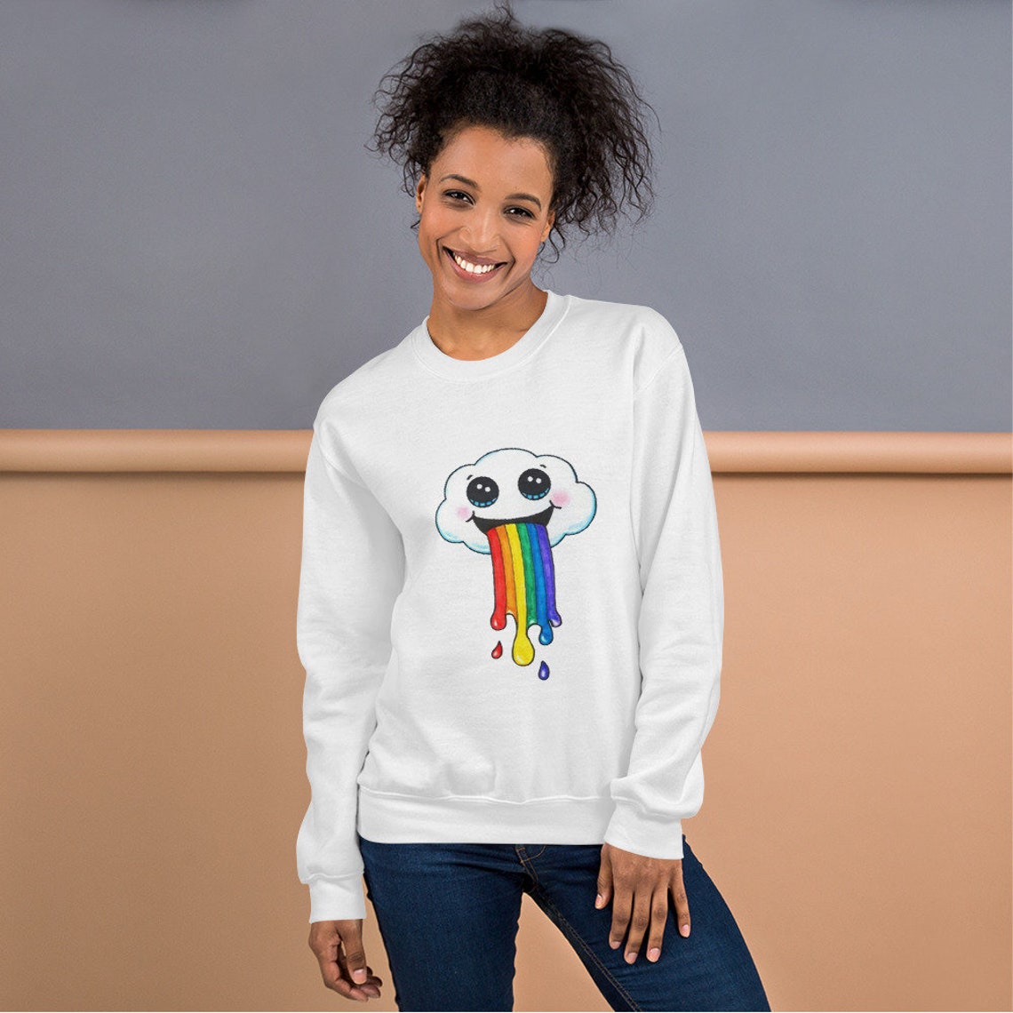 NEW SEASON Cute Rainbow Sweatshirt Pride Rainbow Jumper Etsy