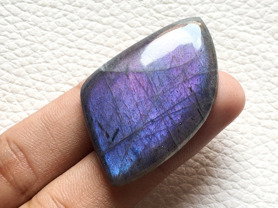 37X17X6MM Purple Labradorite Loose Cabochon Smooth Pendant Making Cabochon 31Cts 100/% Natural Multi Flashy Purple Labradorite Gemstone