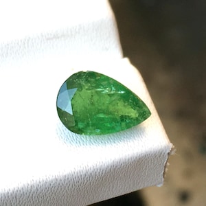 Stunning 2.55 Carat Tsavorite Green Garnet - Pear Faceted Loose Gemstone