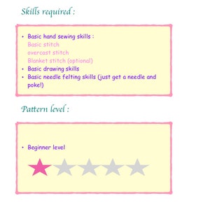 Poupée en feutre Animal Crossing persona PATTERN patron de couture patron de vêtements de poupée tutoriel de poupée de base image 6