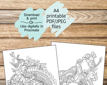 2 Mandala Adult Coloring Pages