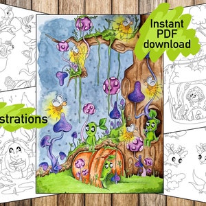 Leafy Wonders colouring page bundle