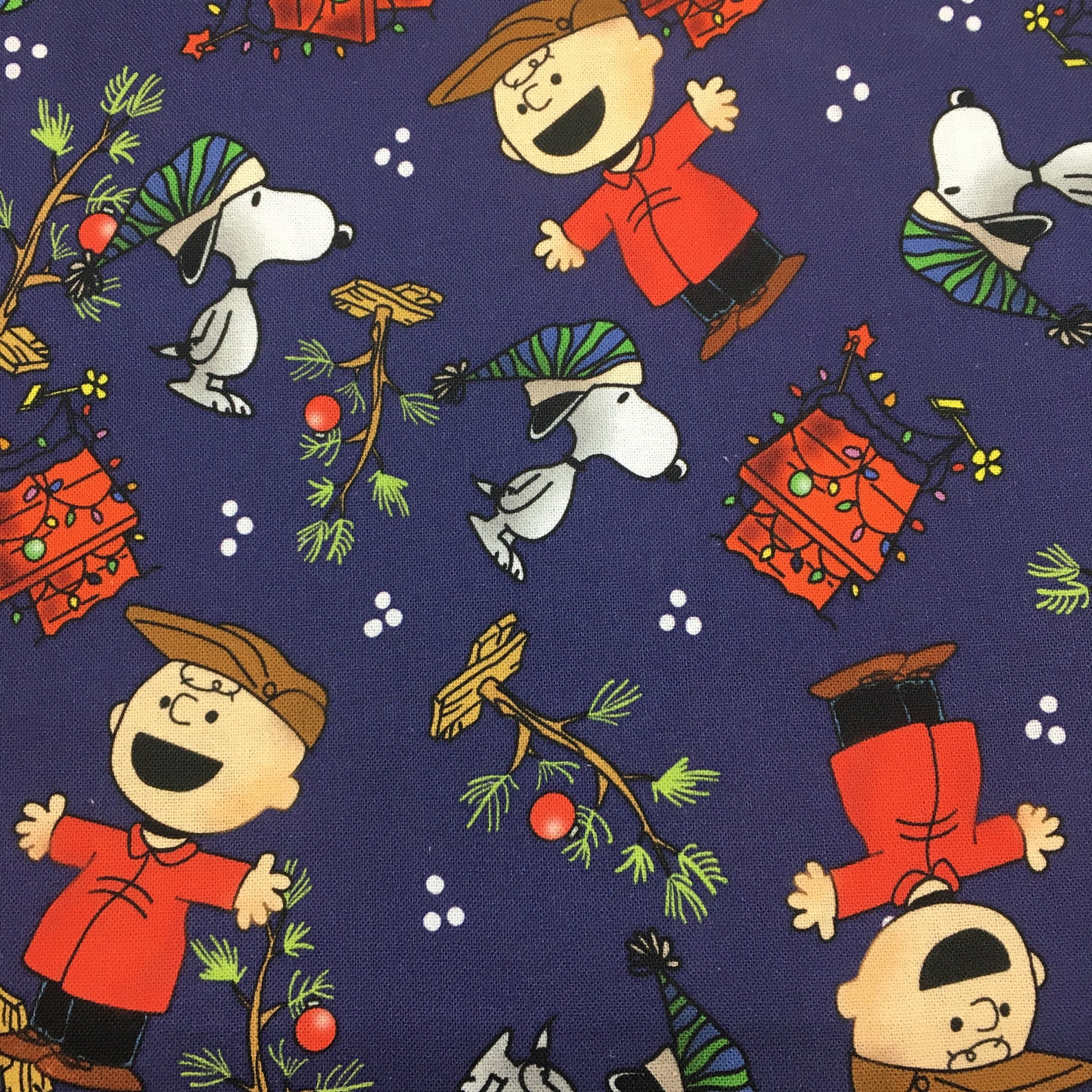 FQ cotton Charlie Brown Christmas fabric 100 cotton xtra Etsy