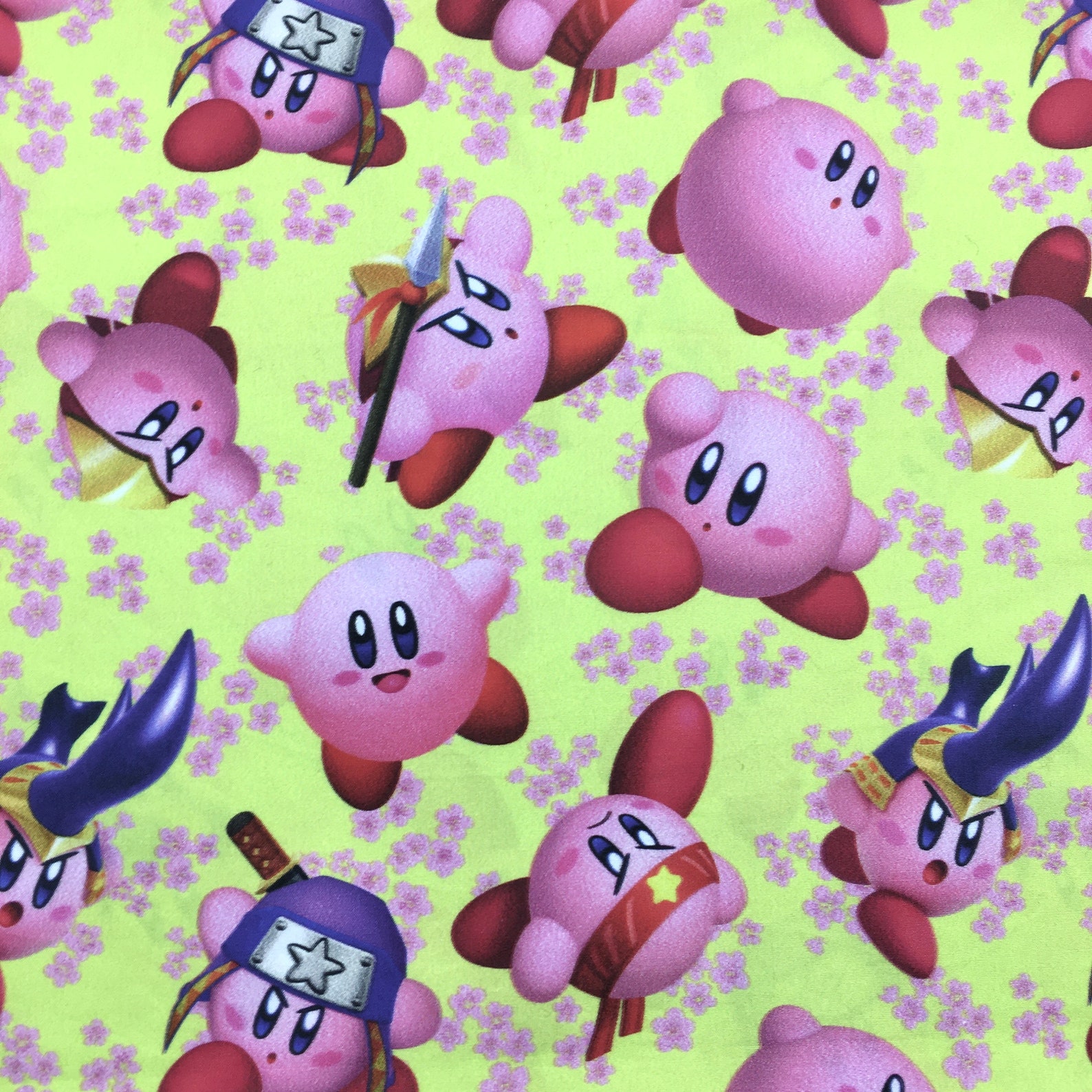 FQ cotton Kirby video game fabric 100 cotton xtra wide Etsy