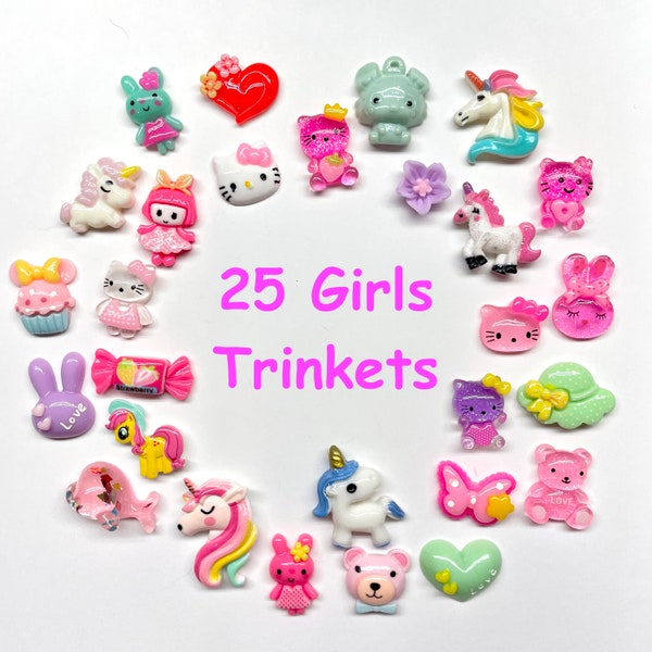 25 small girl themed resin cabochons. For projects like I spy bags, cell phone cover decoration and sensory bins, No Duplicates. #11093