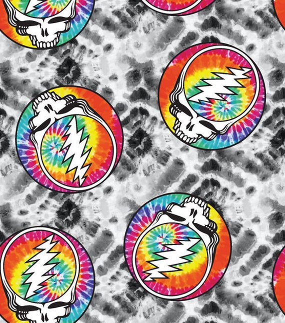 Grateful Dead Fabric Heads cotton fabric by the yard 44 Etsy