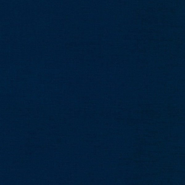 Solid Dark Tartan Navy 100% Cotton Fabric by the yard and half yard, 44" W, Multiple yds ship as one piece #10286