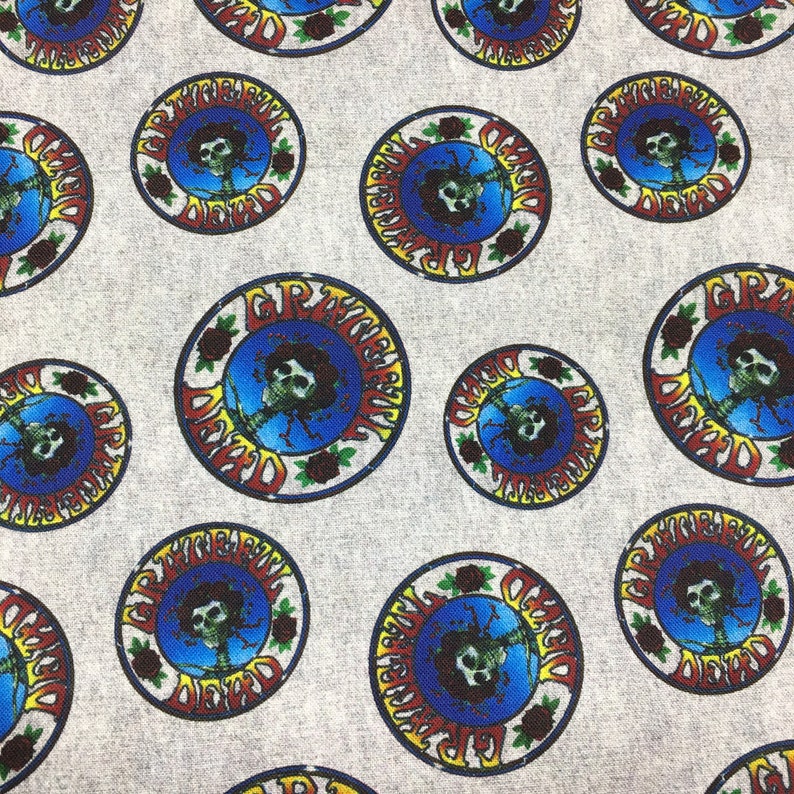 Grateful Dead Logo Cotton Fabric by the Yard From Springs Etsy