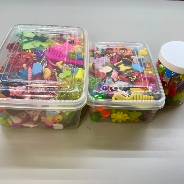 CLEARANCE - fill a container with small and large trinkets on closeout, great for speech therapy and sorting activities, NO DUPLICATES!