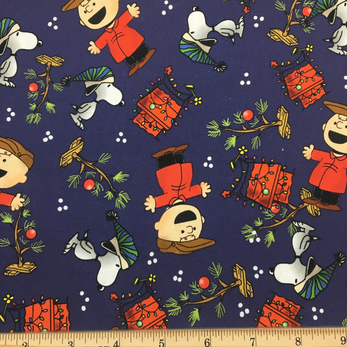 FQ cotton Charlie Brown Christmas fabric 100 cotton xtra Etsy