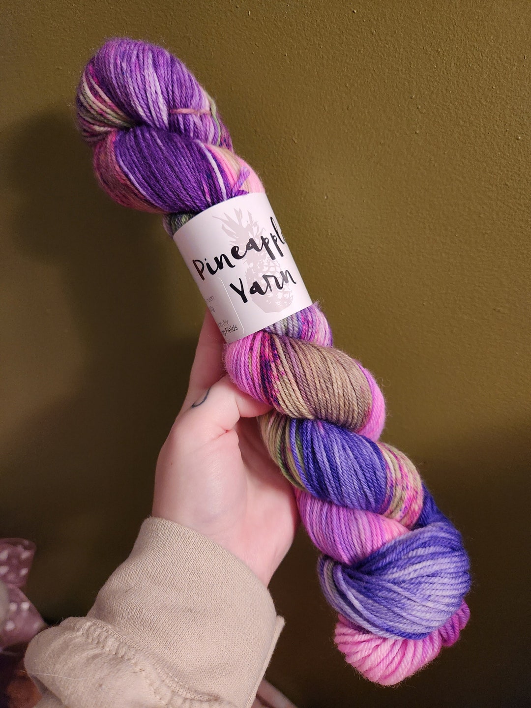 DESTASH Handdyed Yarn / Pineapple Yarns DK 2022 Mystery Skein Etsy