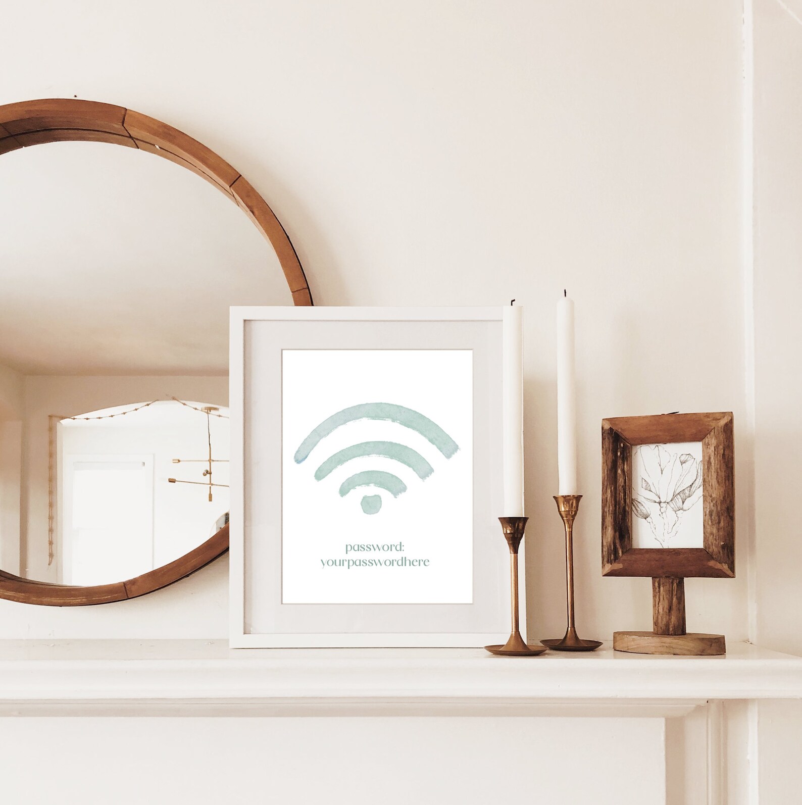 Wifi Password Sign, Printable Wifi Sign Art, Wifi Sign for Airbnb ...