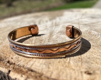 Copper Magnetic Therapy Bracelet  Magnetic Adjustable Bracelet Men Women Unisex Copper Jewelry Gift for Husband and Wife Men and Women