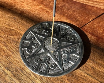 Pentacle Altar Plate Incense Holder, Talisman Decor