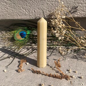 Gula Aventurin Healing Crystal Wands Point Faceted Prism Bars för Reiki Chakra Meditation Terapi Deco Perfekt Gåva för Healing