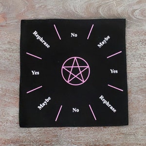 Pendulum Mat | Pendulum reading mat | witchcraft | mystical reading | Pendulum Board | Dowsing Mat - Add Crystal Pendulum Option Available
