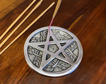 Pentacle Incense holder Altar decor, Pentacle Incense Holder - Pentacle Altar Plate