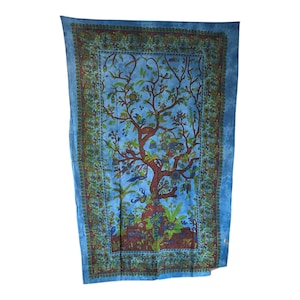Indisch großer Wandbehang Wandbehang Tapisserie 100% Baumwolle Bio-Baumwolle Wanddeko Meditations-Wandteppich 100% Baumwolle