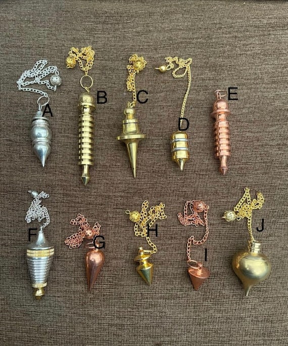 Solid Metal Pendulums -unique Heavy Brass Pendulum, Silver