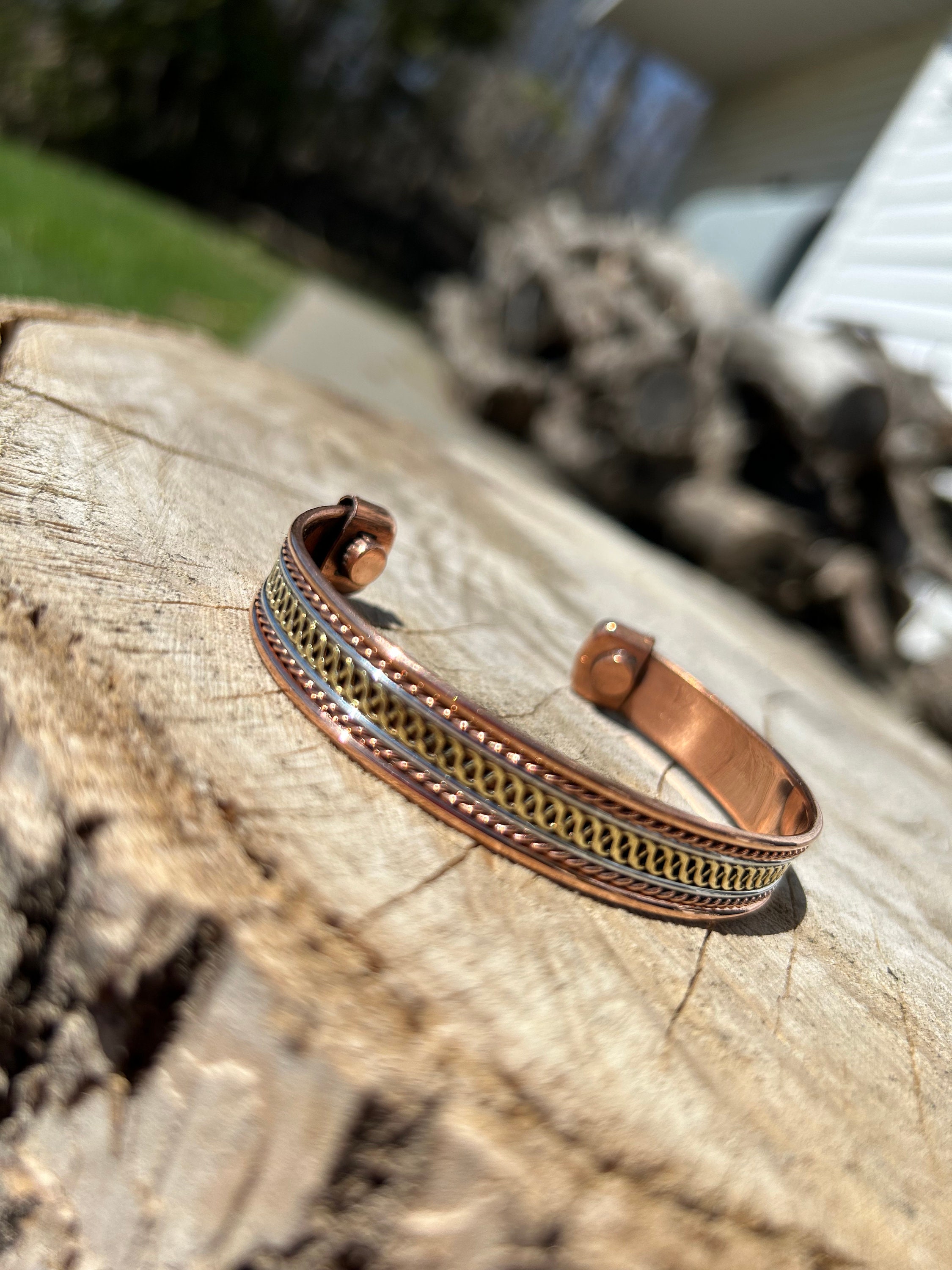 Braccialetto magnetico in rame puro al 99,99% per donne, con