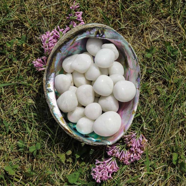 White Onyx Tumble Stones Perfect Metaphysical Properties White Onyx in Bulk