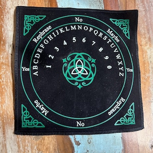 Pendulum Mat | Pendulum Reading Mat | Witchcraft | Mystical reading | Pendulum Board | Dowsing Mat - Add Crystal Pendulum Option Available