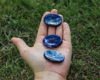 Sodalite Worry Stone - Palm Stone for Stress Relief