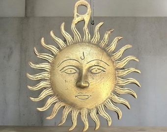 Vintage Solid Brass Sun Figurine 5 inches Exquisite Antique Decor Sun Antique Collectors Unique Antique Decor Rare Perfect Vintage Gift