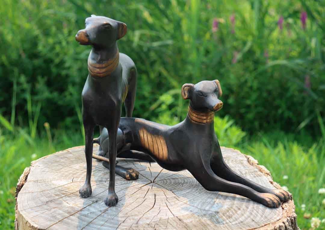 Rare Antique Greyhound Statues - Etsy
