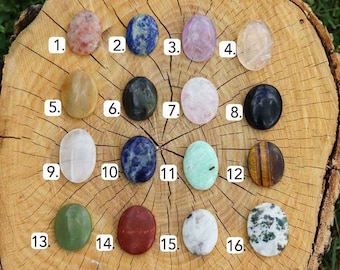 Crystal Worry Stone – Chakra Palm Stone for Anxiety Relief