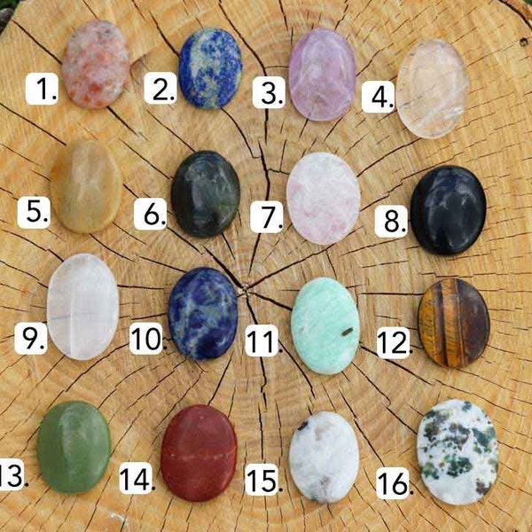 Worry Stone Palm Stone  -  Chakra Anxiety relief, fidget stone for therapy, crystal worry stone, reiki Wicca pocket crystal, Reiki Infused!!