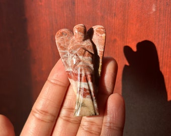 Ocean Jasper Angel Figurine – Crystal Guardian Totem, Healing Stone