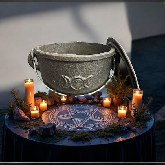 Petit Chaudron En Fonte 10 Cm - Décoration Sorcière & Accessoire Magique - Idéal Pour Potions Et Décoration