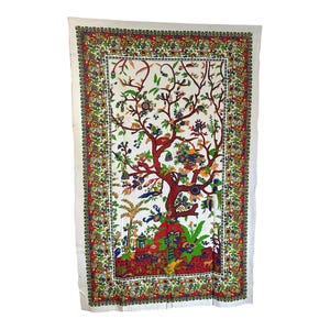 Indisch großer Wandbehang Wandbehang Tapisserie 100% Baumwolle Bio-Baumwolle Wanddeko Meditations-Wandteppich 100% Baumwolle