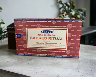 Satya Nag Champa Sacred Ritual Incense Satya Sai Baba -Handmade Incense Sticks 100% Original Organic Incense -boho fair trade Gift