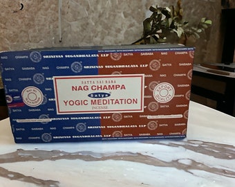 Satya Nag Champa Yogic Meditation Incense Satya Sai Baba -Handmade Incense Sticks 100% Original Organic Incense -boho fair trade Gift