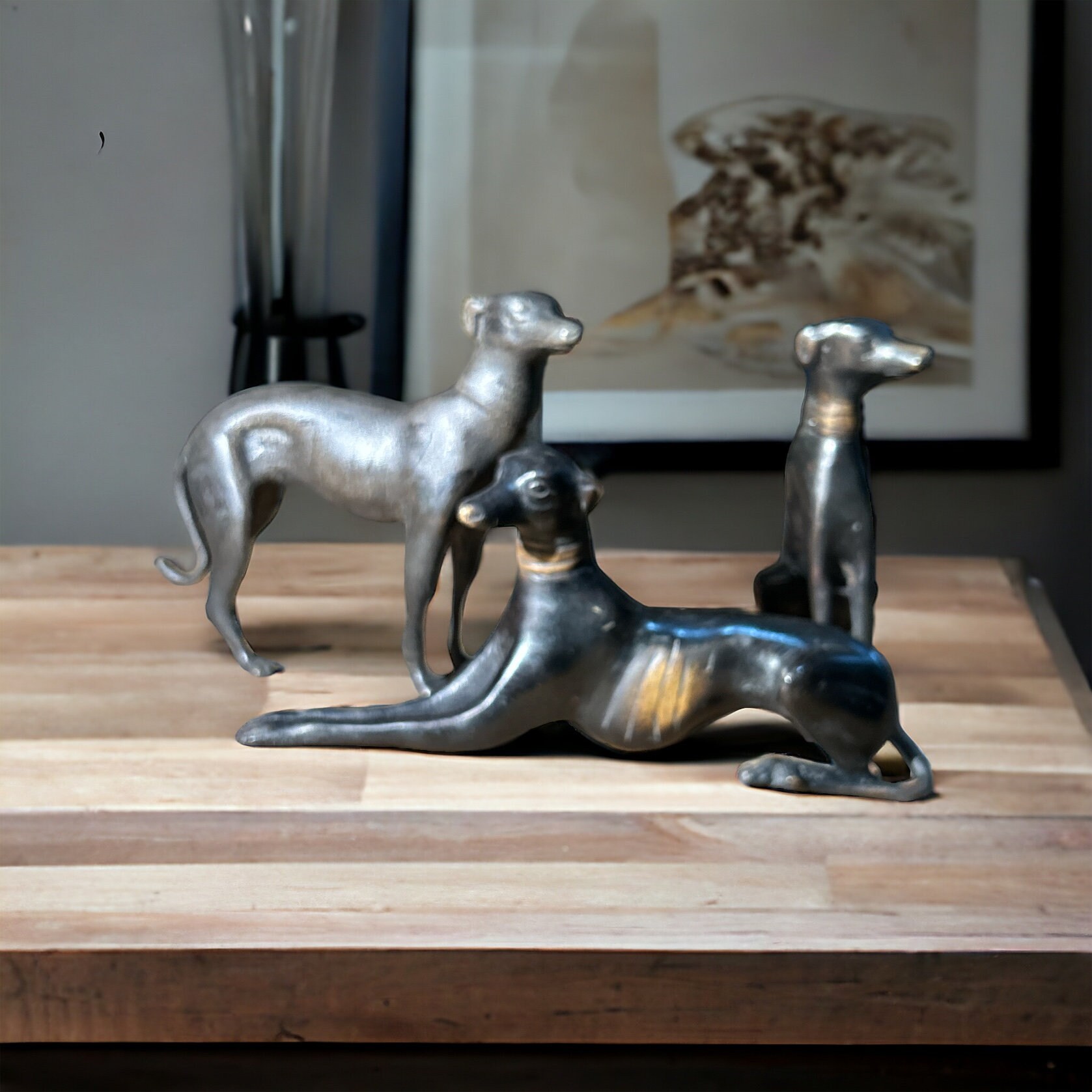 Rare Antique Greyhound Statues - Etsy