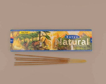 Natürliches Räucherstäbchen, Satya Räucherstäbchen, handgefertigte Räucherstäbchen - Batons Encens, Nag Champa Räucherstäbchen, 100% Original handgemacht - Boho Fair-Trade-Geschenk