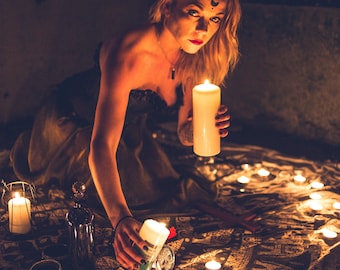 Caja de regalo de bruja personalizada, kit de altar de cristal, joyería pagana