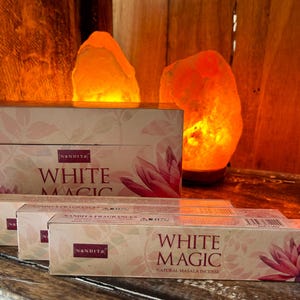 Nandita White Magic Natural Masala Incense Sticks - 15g - Dark, Seductive, and Alluring Aroma Mystical Incense, Eco Friendly Made In India