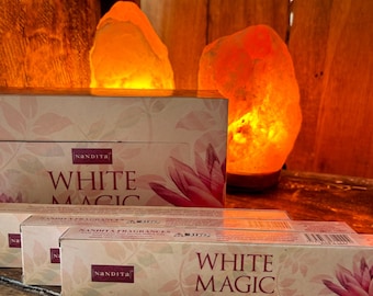 Nandita White Magic Natural Masala Incense Sticks - 15g - Dark, Seductive,  and Alluring Aroma Mystical Incense, Eco Friendly Made in India