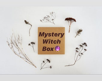 Caja misteriosa de brujería, cristales, joyas, kit de altar, regalo pagano