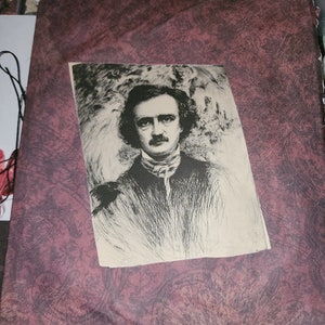 Handmade Edgar Allen Poe Journal Filled gothic
