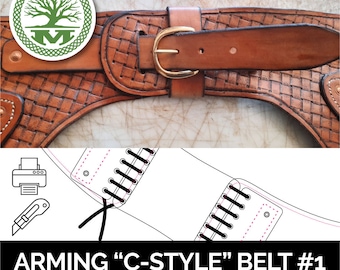 Arming Belt Pattern | Medieval LARP C-Belt (PDF & SVG)