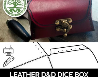 Leder-Würfeltruhe Muster | DIY D&D Box (Digitaler Download)
