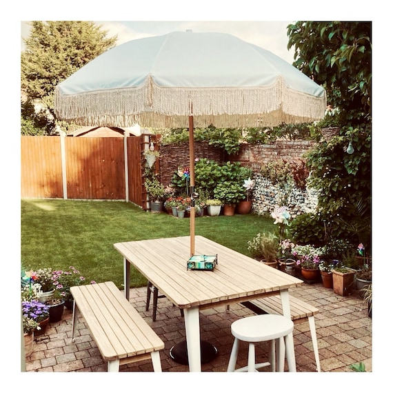 boho umbrella with fringe